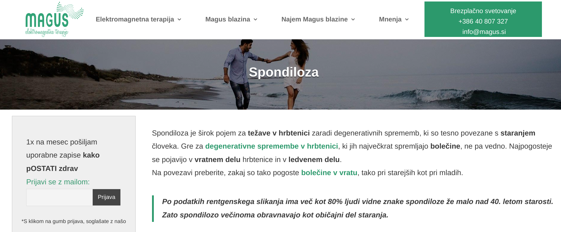 spondiloza - 8 copywriting trikov